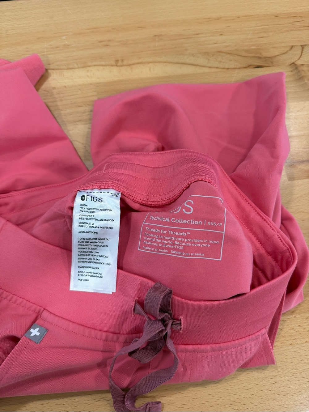 Figs Zamora Jogger Scrub Pants Quartz Pink Size XXS petite - Picture 4 of 4